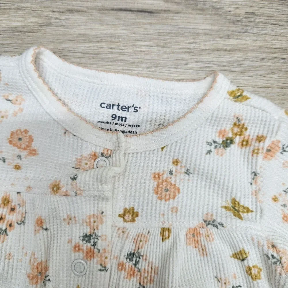 Old Navy Baby Girl Yellow Footie Pajamas Size 6-9 Months